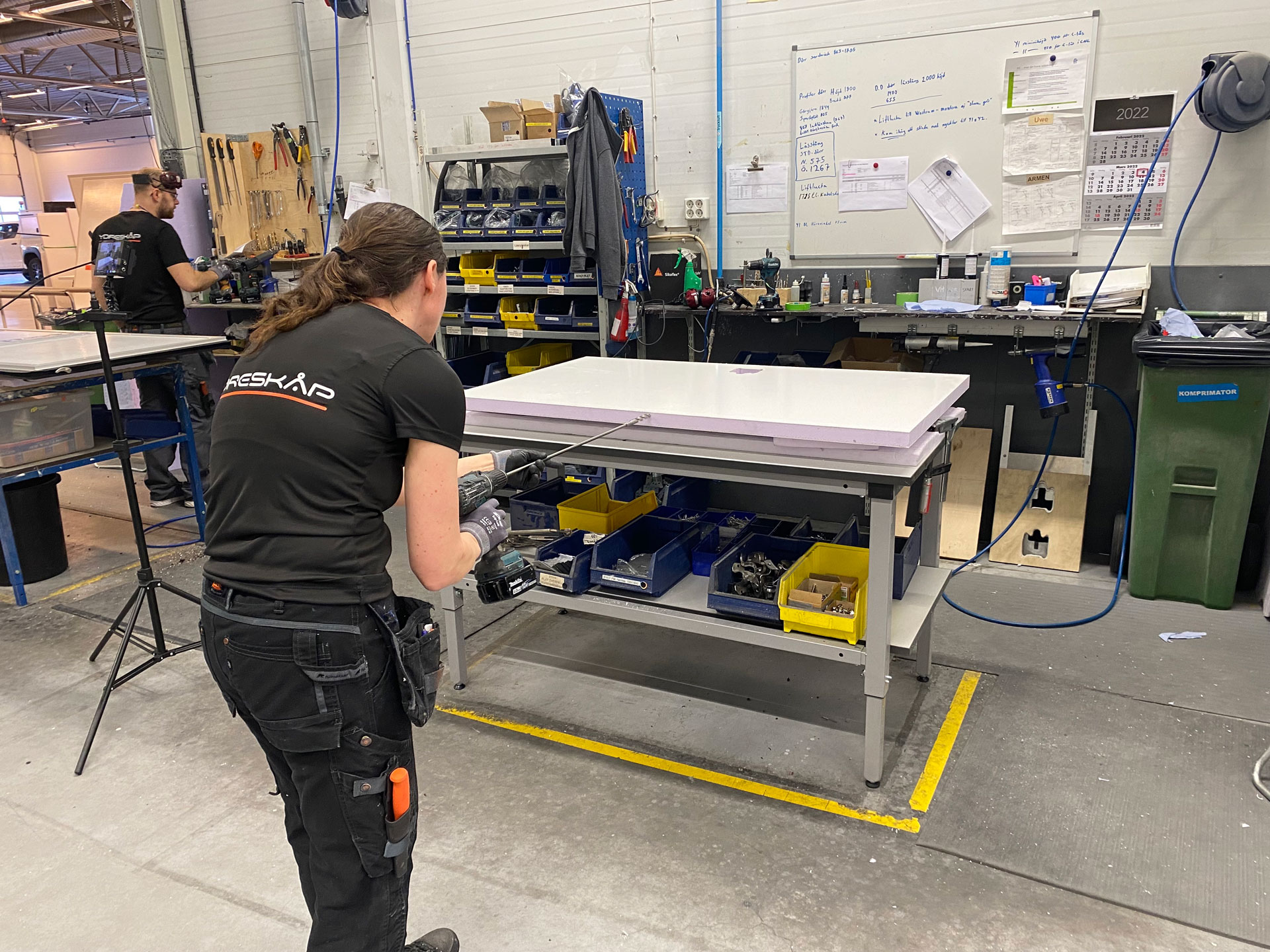 Making cut-outs in a custom cabinet